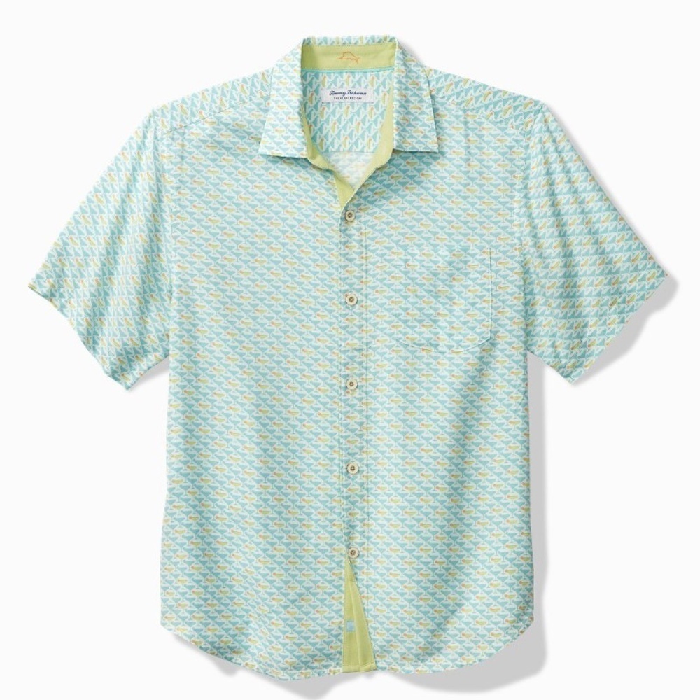 Tommy Bahama Men's Veracruz Cay Cocktail Mixer Short-Sleeve Shirt EUC